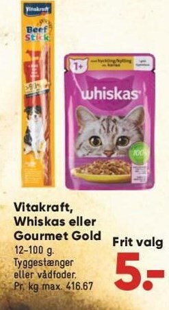 Bilka Vitakraft, whiskas eller gourmet gold tilbud