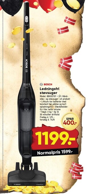 Bilka Ledningsfri støvsuger tilbud