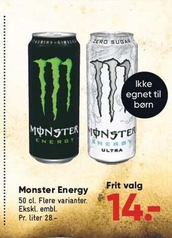 Bilka Monster energy tilbud