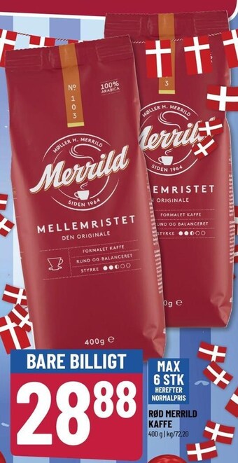 Løvbjerg Rød merrild kaffe tilbud