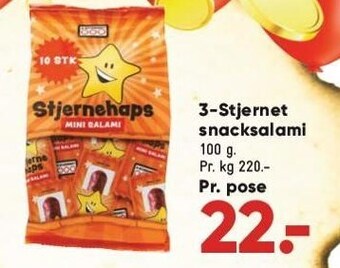 Bilka 3-stjernet snacksalami tilbud