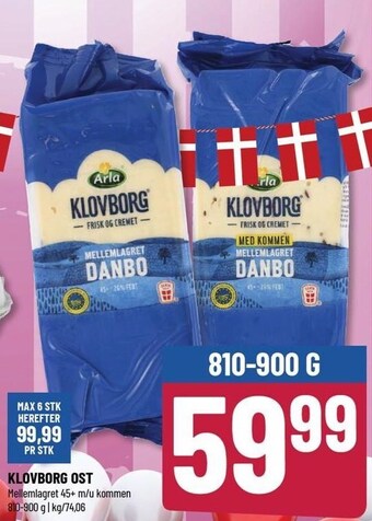 Løvbjerg Klovborg ost tilbud