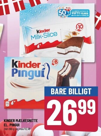 Løvbjerg Kinder mælkesnitte el. pingui tilbud