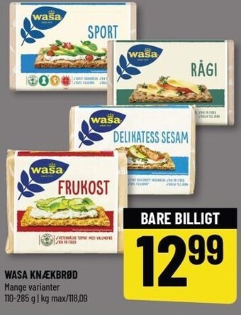Løvbjerg Wasa knækbrød tilbud