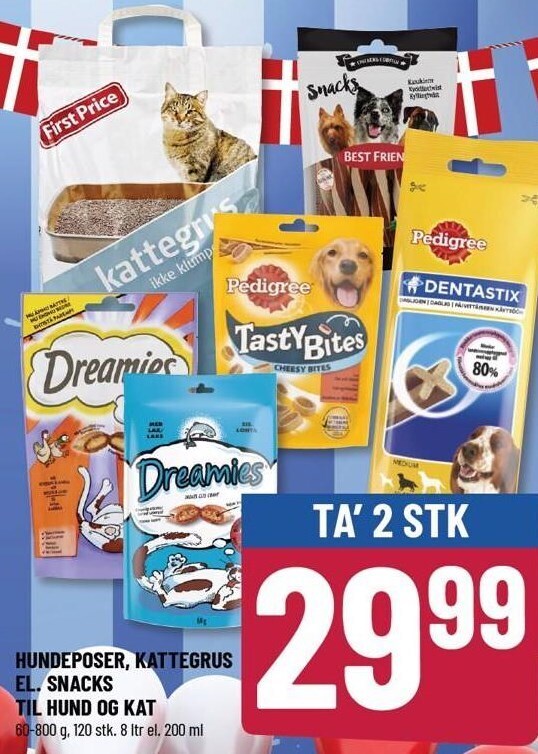 Hundeposer, kattegrus el. snacks til hund og kat tilbud hos Løvbjerg