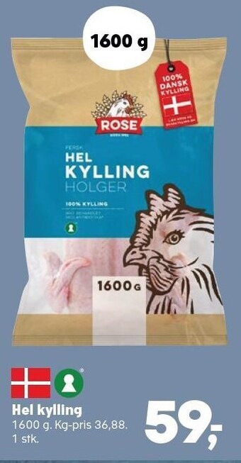 Kvickly Hel kylling tilbud