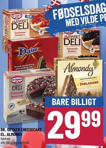 Løvbjerg Dr. oetker cheesecake el. almondy tilbud