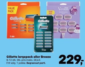 Gillette largepack eller breeze