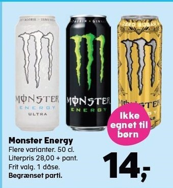 Kvickly Monster energy tilbud