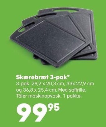 Kvickly Skærebræt 3-pak tilbud