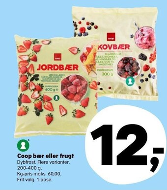 Kvickly Coop bær eller frugt tilbud