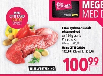 Citti Fersk sydamerikansk oksemørbrad tilbud