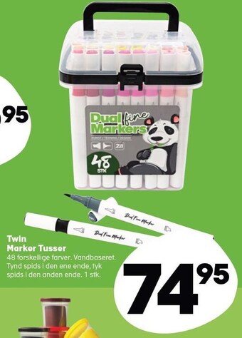 Kvickly Twin marker tusser tilbud