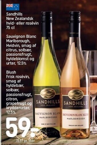 REMA 1000 Sandhills new zealandsk hvid- eller rosévin tilbud