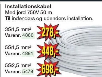 Harald Nyborg Installationskabel tilbud