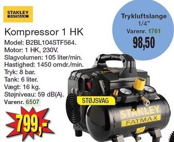 Harald Nyborg Stanley fatman kompressor tilbud