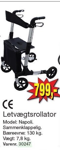 Harald Nyborg Letvægtsrollator tilbud
