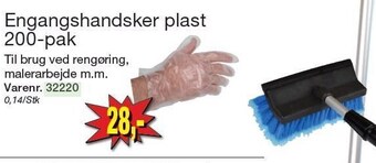 Harald Nyborg Engangshandsker plast 200-pak tilbud