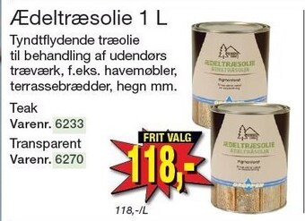 Harald Nyborg Ædeltræsolie 1 l tilbud