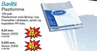 Harald Nyborg Bantex plastlomme tilbud