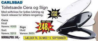 Harald Nyborg Toiletsæde cera og sign tilbud
