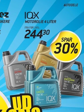 Thansen Iqx motorolie 4 liter tilbud
