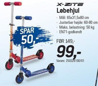 Thansen X-zite løbehjul tilbud