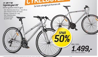 Thansen X-zite hybdridcykel 28´´ tilbud