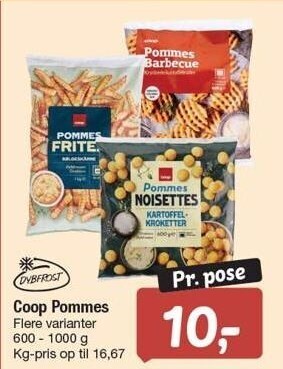 Fakta Tyskland Coop pommes tilbud