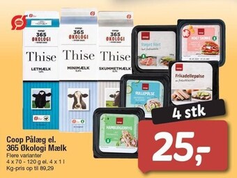 Fakta Tyskland Coop pålæg el. 365 økologi mælk tilbud