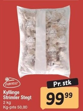 Kyllinge strimler stegt