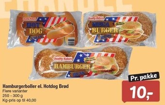 Hamburgerboller el. hotdog brød