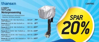 Thansen Motorpresenning tilbud