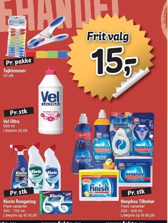 Fakta Tyskland Tøjklemmer, vel ultra, klorin rengøring eller neophos tilbehør tilbud