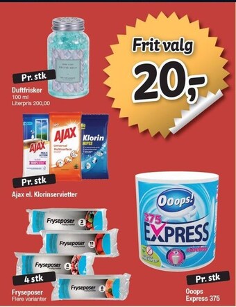 Fakta Tyskland Duftfrisker, ajax el. klorinservietter, fryseposer eller ooops express tilbud
