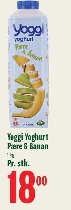 Min Købmand Yoggi yoghurt pære & banan tilbud