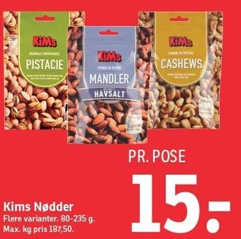 SPAR Kims nødder tilbud
