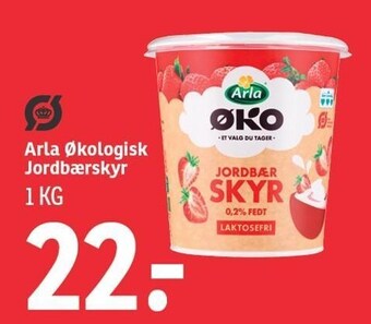SPAR Arla økologisk jordbærskyr tilbud