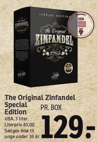 SPAR The original zinfandel special edition tilbud