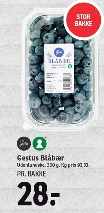 SPAR Gestus blåbær tilbud