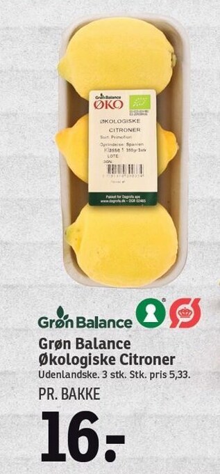 Grøn balance økologiske citroner