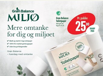 Min Købmand Grøn balance toiletpapir tilbud