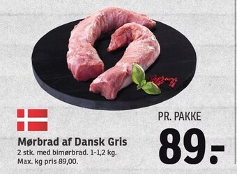SPAR Mørbrad af dansk gris tilbud