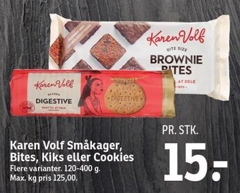 SPAR Karen volf småkager, bites, kiks eller cookies tilbud