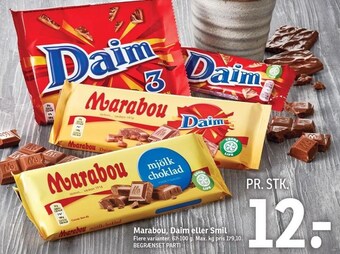 SPAR Marabou, daim eller smil tilbud