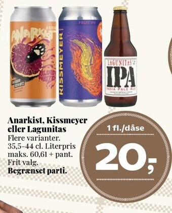 Dagli'Brugsen Anarkist, kissmeyer eller lagunitas tilbud
