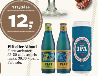 Dagli'Brugsen Pift eller albani tilbud