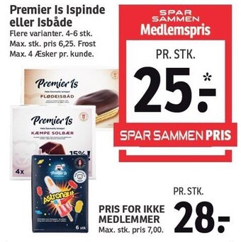 SPAR Premier is ispinde eller isbåde tilbud