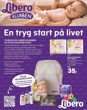 SuperBrugsen Libero touch bleer str. 1 eller 2 tilbud