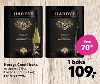 SuperBrugsen Hardys crest i boks tilbud